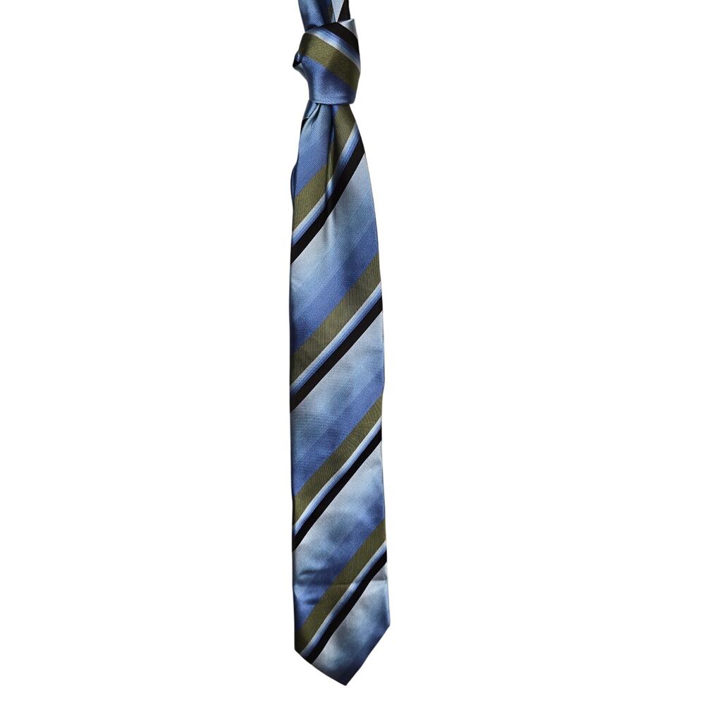 Kenneth Cole Reaction Blue/Green/Brown Striped Tie Standard